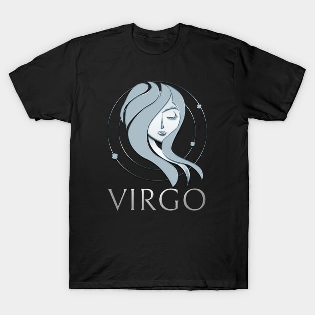 Virgo Zodiac Sign T-Shirt by Author Gemma James